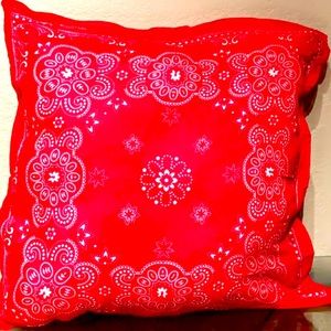 Red western style pillow